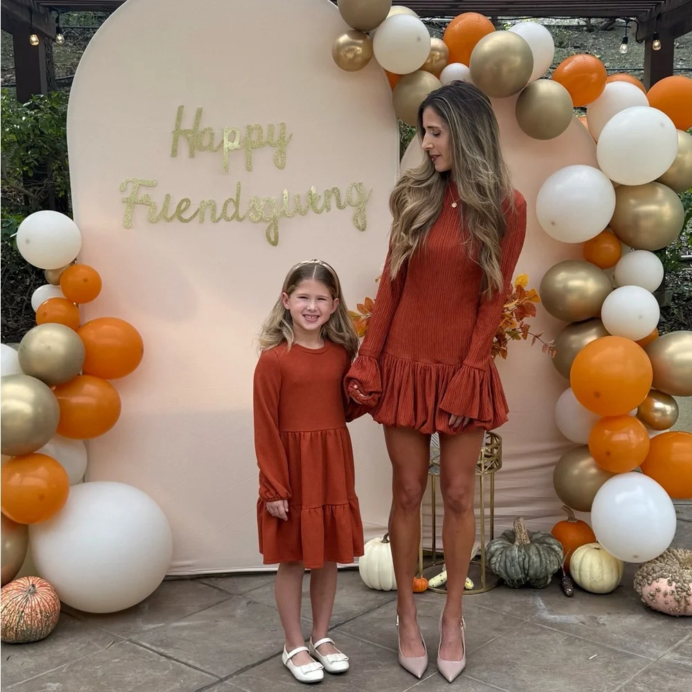 Selfie Leslie Terracotta Long Sleeve Dress - Picture 3 of 4